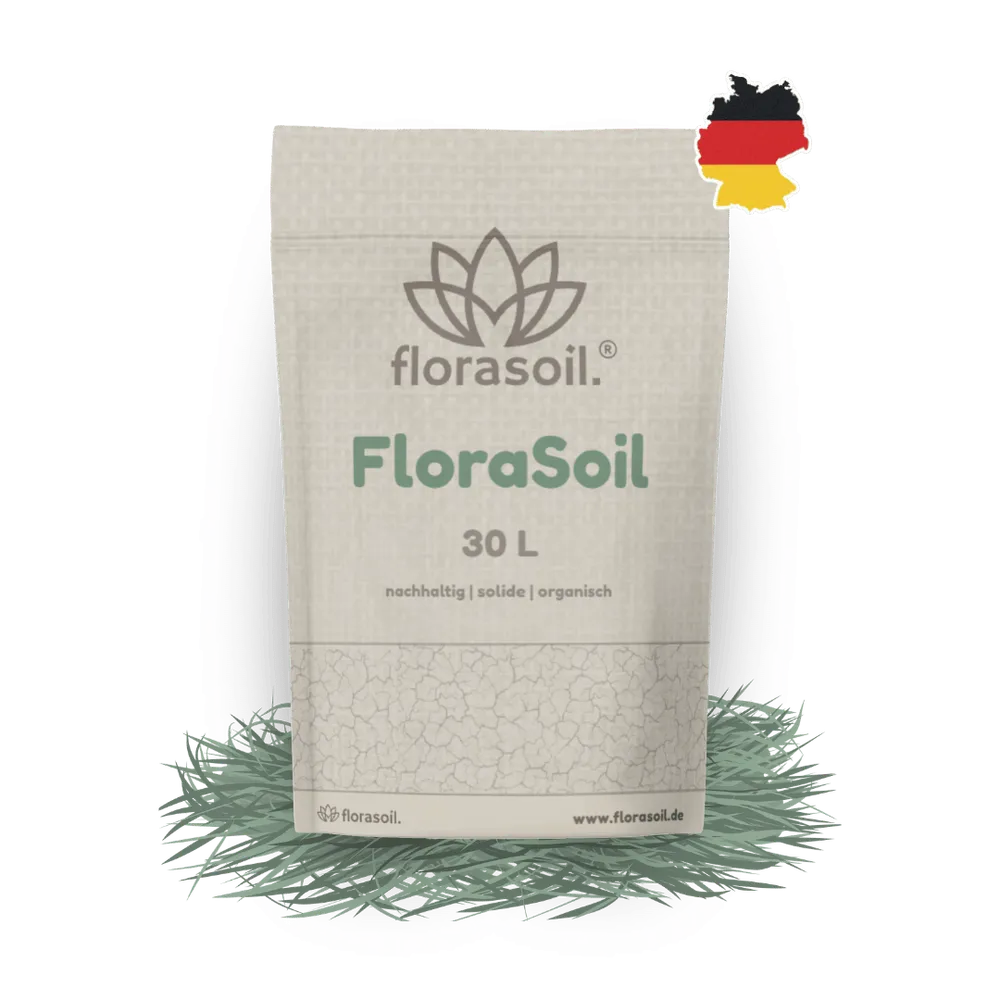 FloraSoil Smartphone-Ansicht mit Produktinformationen zum Bodenaktivator